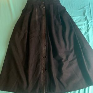 Vintage boiled wool skirt from Germany